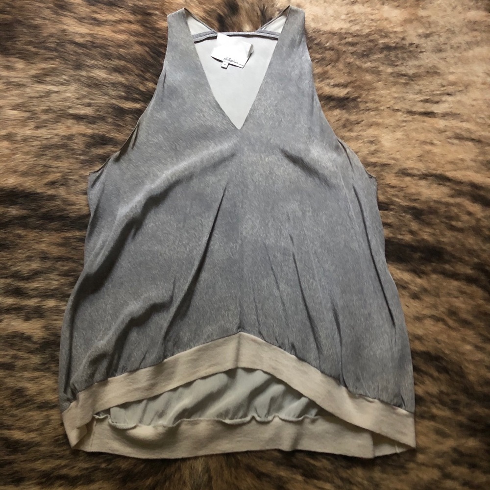 Philip Lim Silk V-Neck Tank Sz 4